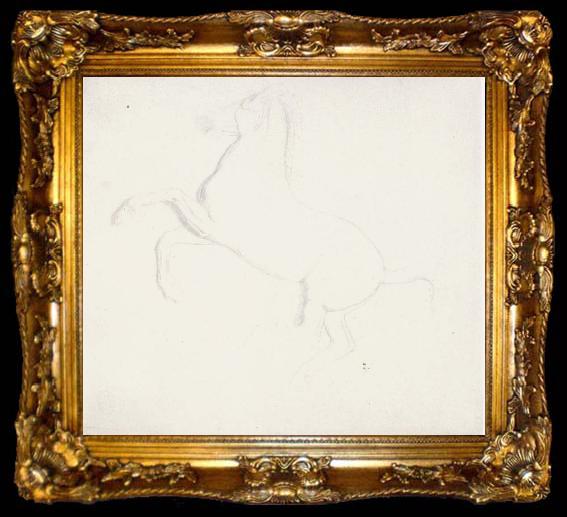 framed  Edgar Degas Study of a Horse from the Parthenon Frieze, ta009-2